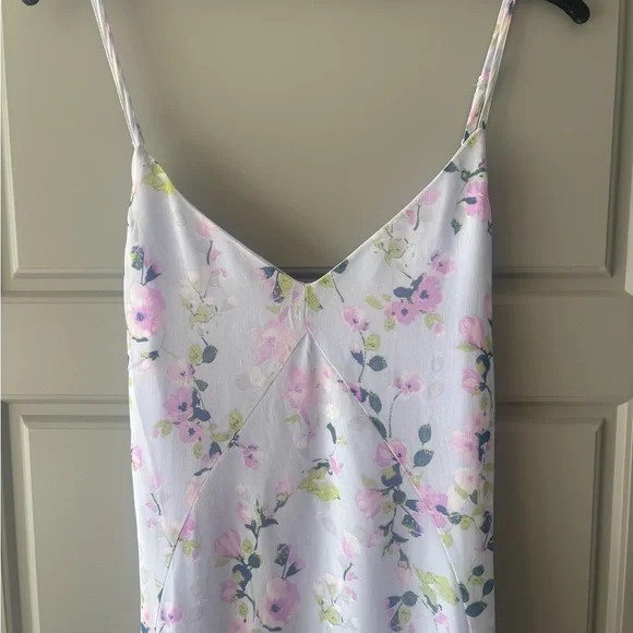 Altar'd State Floral Maxi Dress - White and Purple - Picture 3 of 4